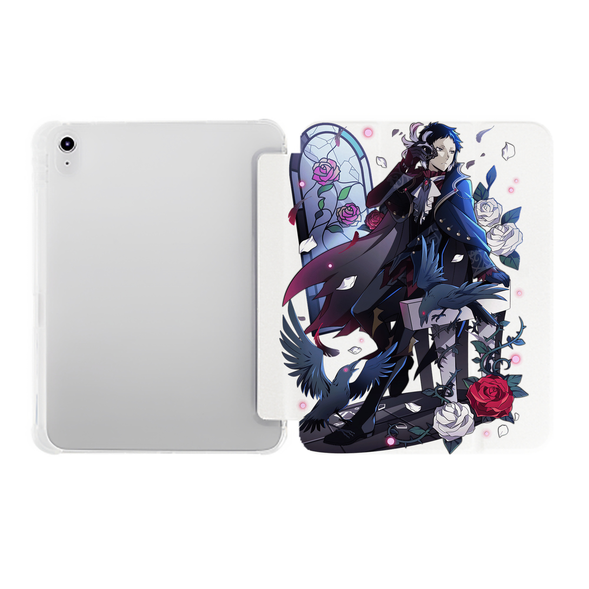 （画像用） 文豪ストレイドッグス Bungo Stray Dogs IPad ケース ペン収納付き 三つ折りスタンド PUレザー×シリコン 対応機種9.5/10.5/10.9インチ